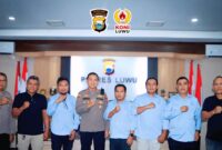 foto : Pengurus KONI Luwu bersama Kapolres Luwu